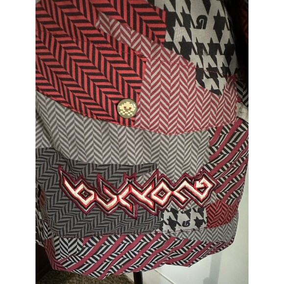 Burton Dryride Apollo Ski Snowboarding Jacket Kids XL Red Grey Check Winter Coat - Picture 7 of 14